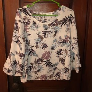 white blouse with flowers